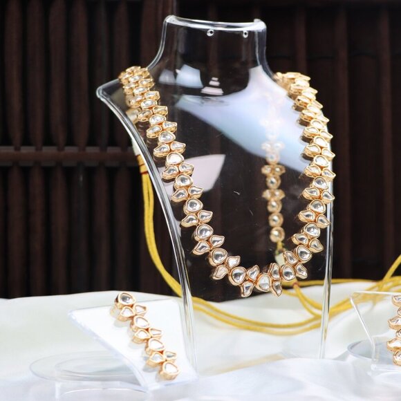 Classic Kundan Necklace & Earrings Set, JP41 - Picture 8 of 12